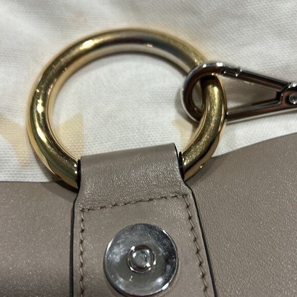 Chloe Faye Medium Shoulder Bag Motty Gray Leather - Picture 10 of 15